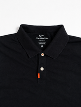Vintage Nike Dri-FIT Black Polo Shirt Minimal Y2K Essential, Size S