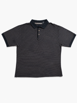 Vintage Fila Striped Polo Shirt Navy Y2K Relaxed Fit, Size XL