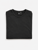 Vintage Adidas Washed Black 3-Stripes T-Shirt Oversized, Size M