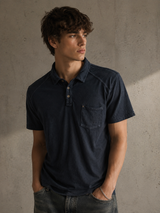 Vintage Calvin Klein Jeans Polo Shirt Navy Blue Minimal Pocket, Size XL