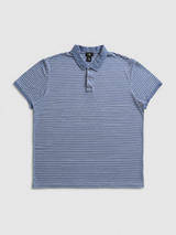 Vintage Calvin Klein Striped Polo Shirt Blue White Y2K, Size XL