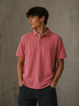 Vintage Tommy Hilfiger Polo Shirt Pink Minimal Y2K, Size XL