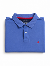 Vintage Nautica Polo Shirt Blue Minimal Y2K Streetwear, Size XL