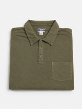 Vintage GAP Polo Shirt Olive Green Minimal Pocket Oversized, Size XL