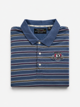 Vintage Greg Norman US Open Pebble Beach Polo Shirt Blue Striped Y2K Golf, Size XL