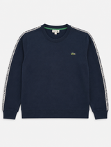 Lacoste Navy Tape Sweatshirt Men Vintage Minimal Crewneck, Size S