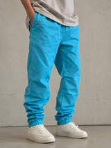 Lacoste Nylon Track Pants Sky Blue Y2K Sport Joggers, Size M