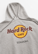 Hard Rock Cafe Cologne Hoodie Vintage Grey Graphic Hoodie, Size S/M