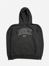 Nike Black Centre Logo Hoodie Women Y2K Streetwear Sweater, Size S