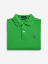 Ralph Lauren Polo Shirt Women Green Slim Fit XS Vintage Basic Tee