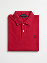 Vintage U.S. Polo Assn Red Polo Shirt Minimal Y2K Essential, Size S