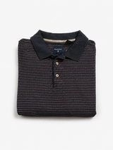Vintage Fila Striped Polo Shirt Navy Y2K Relaxed Fit, Size XL