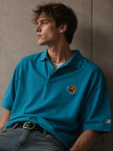 Vintage Reebok Jacksonville Jaguars Polo Shirt Teal Y2K Oversized Fit, Size XL
