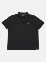 Vintage Nautica Polo Shirt Black Minimal Essential Y2K, Size XL