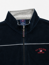 Vintage U.S. Polo Assn Velour Track Jacket Navy Y2K Zip Up, Size XL