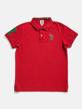 Vintage U.S. Polo Assn Big Logo Polo Shirt Red Y2K, Size L
