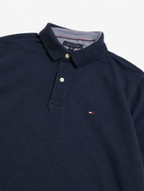 Tommy Hilfiger Longsleeve Polo Shirt Men Vintage Navy Rugby Polo, Size M