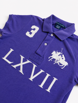 Vintage Ralph Lauren Polo Shirt Purple Big Logo Y2K, Size M