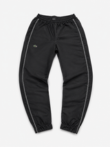 Lacoste Track Pants Black Minimal Nylon Joggers Y2K, Size S