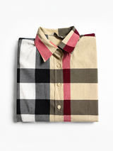 Burberry Check Shirt Women Beige Nova Check, Size S