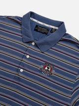 Vintage Greg Norman US Open Pebble Beach Polo Shirt Blue Striped Y2K Golf, Size XL