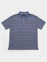 Vintage Greg Norman US Open Pebble Beach Polo Shirt Blue Striped Y2K Golf, Size XL