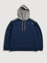 Adidas Two Tone Hoodie Men Navy Grey Minimal Sportswear Pullover, Size M
