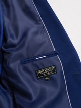 Royal Blue Suit Set Elegant Blazer & Pants Co-Ord Vintage, Size XS/S