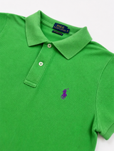 Ralph Lauren Polo Shirt Women Green Slim Fit XS Vintage Basic Tee