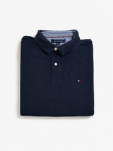 Tommy Hilfiger Longsleeve Polo Shirt Men Vintage Navy Rugby Polo, Size M