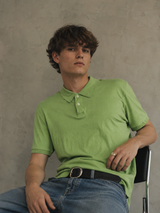 Vintage Calvin Klein Polo Shirt Green Minimal Y2K Basic, Size XL