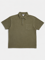 Vintage GAP Polo Shirt Olive Green Minimal Pocket Oversized, Size XL