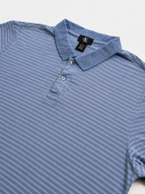 Vintage Calvin Klein Striped Polo Shirt Blue White Y2K, Size XL