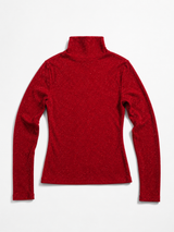Red Glitter Ruched Long Sleeve Party Top Y2K, Size XS/S