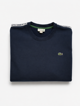 Lacoste Navy Tape Sweatshirt Men Vintage Minimal Crewneck, Size S