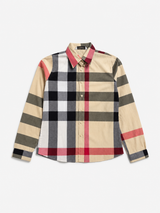 Burberry Check Shirt Women Beige Nova Check, Size S