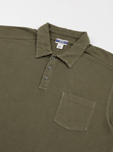 Vintage GAP Polo Shirt Olive Green Minimal Pocket Oversized, Size XL